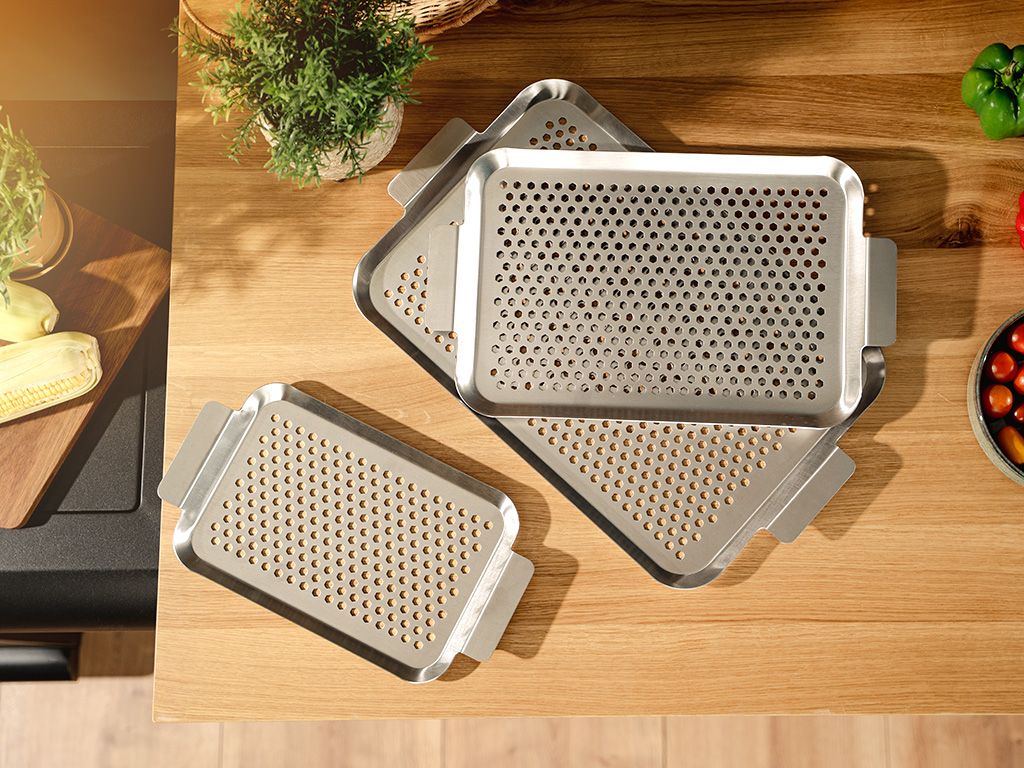BBQ-SCHALE AUS EDELSTAHL 43×25 CM - 3