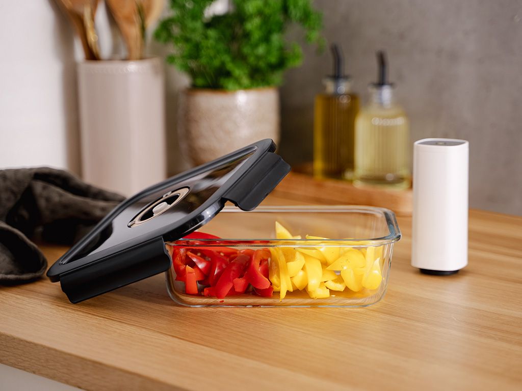 RECHTECKIGER VACUUM-GLASBEHÄLTER – 1480ML - 2