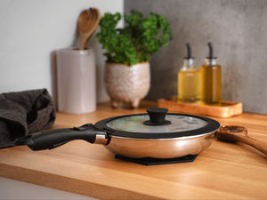 GEMISCHTE BRATPFANNE MIT ABNEHMBAREM GRIFF – 2-TEILIGES SET - 7