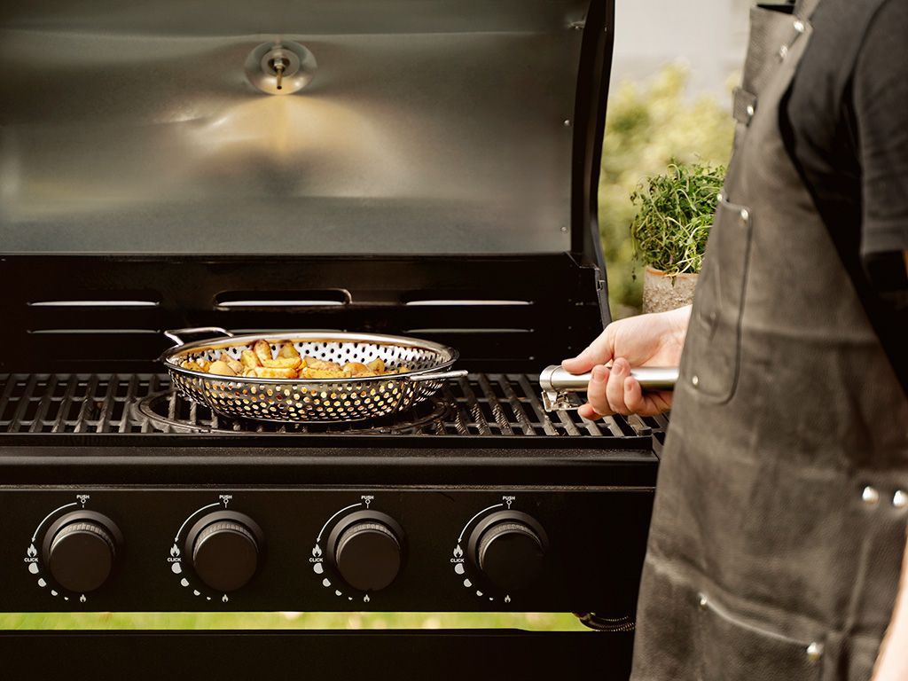 BBQ-GRILLPFANNE MIT ABNEHMBAREM GRIFF 28 CM - 8