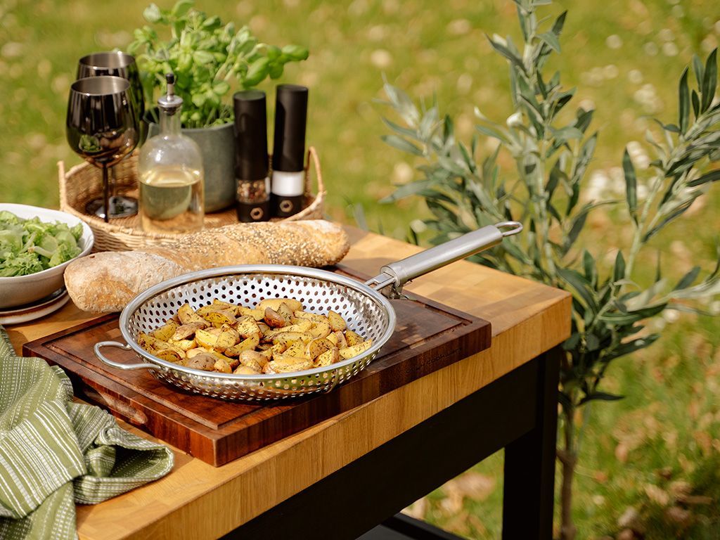 BBQ-GRILLPFANNE MIT ABNEHMBAREM GRIFF 28 CM - 6