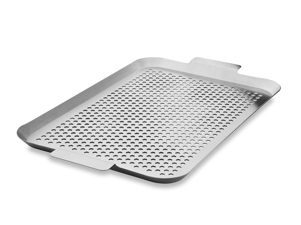 BBQ-SCHALE AUS EDELSTAHL 50×30 CM - 1