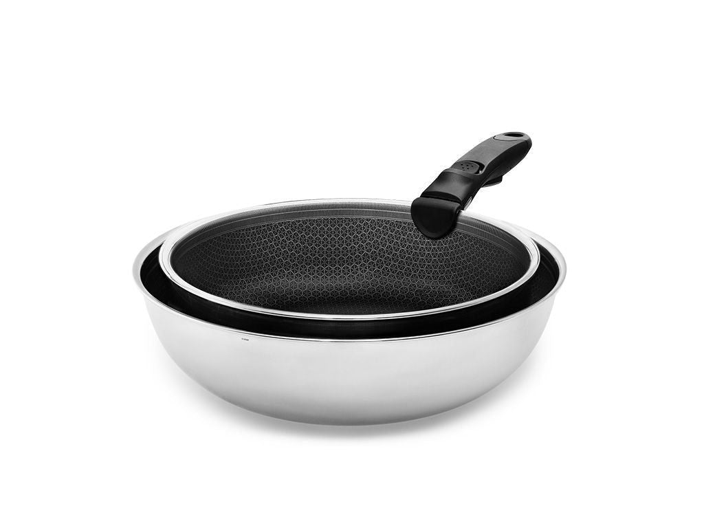 WOK+SAUTÉ-SET MIT ABNEHMBAREM GRIFF – 2 STÜCK - 1