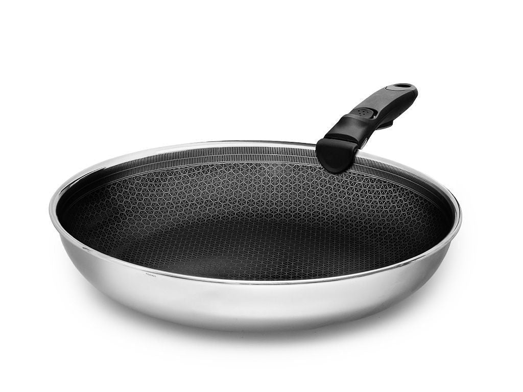 BRATPFANNE MIT ABNEHMBAREM GRIFF 30CM SET - 1